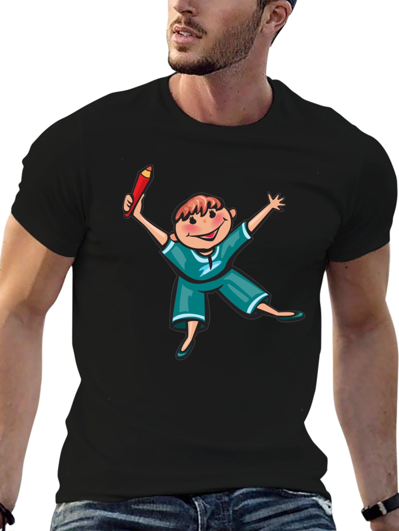 Playful Cartoon Boy T-Shirt