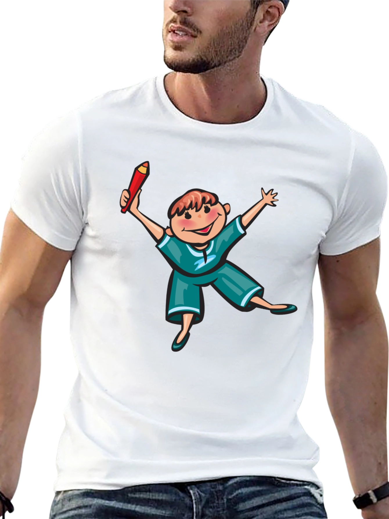 Playful Cartoon Boy T-Shirt