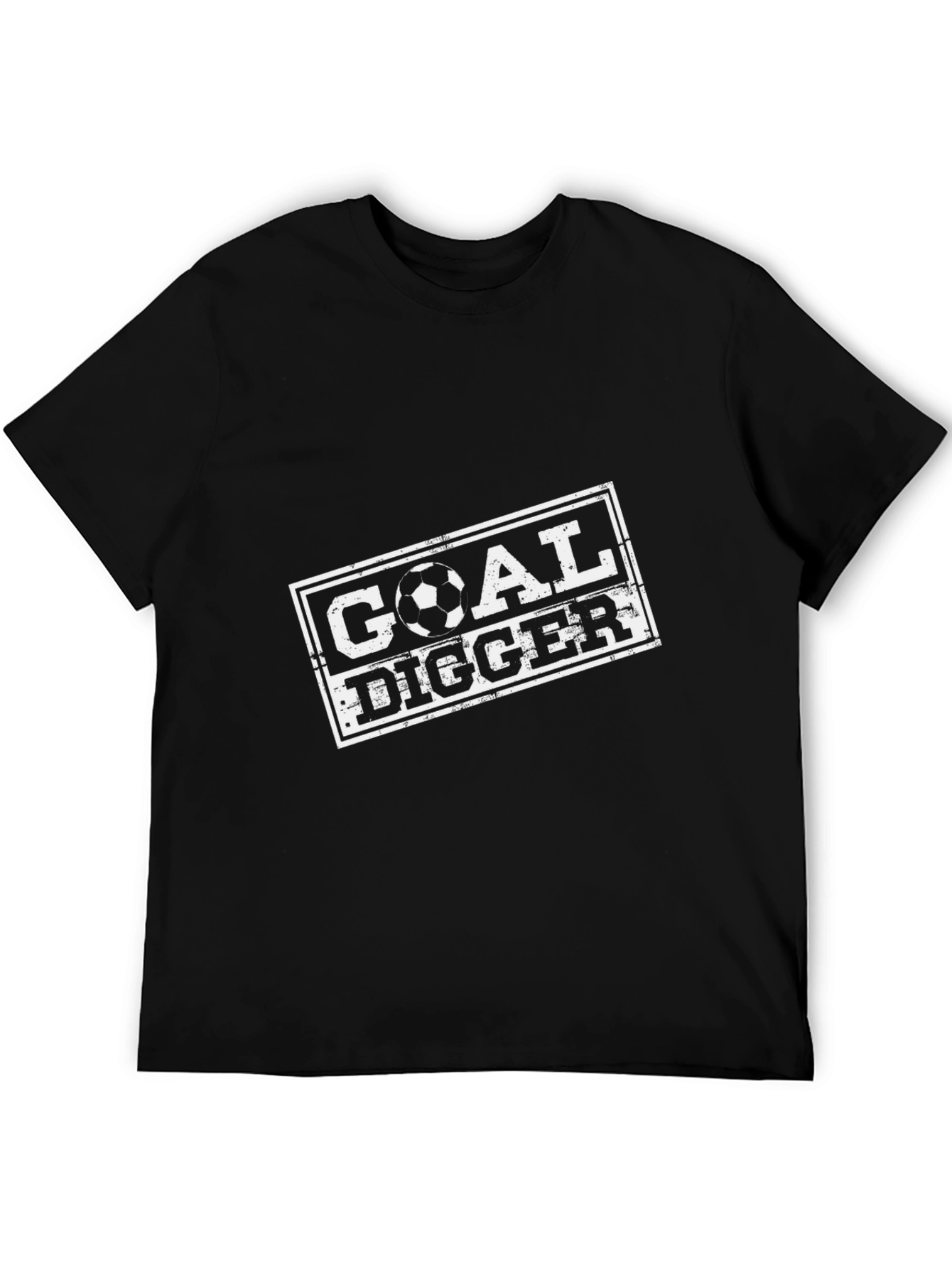 Goal Digger Soccer T-Shirt - Black Graphic Tee