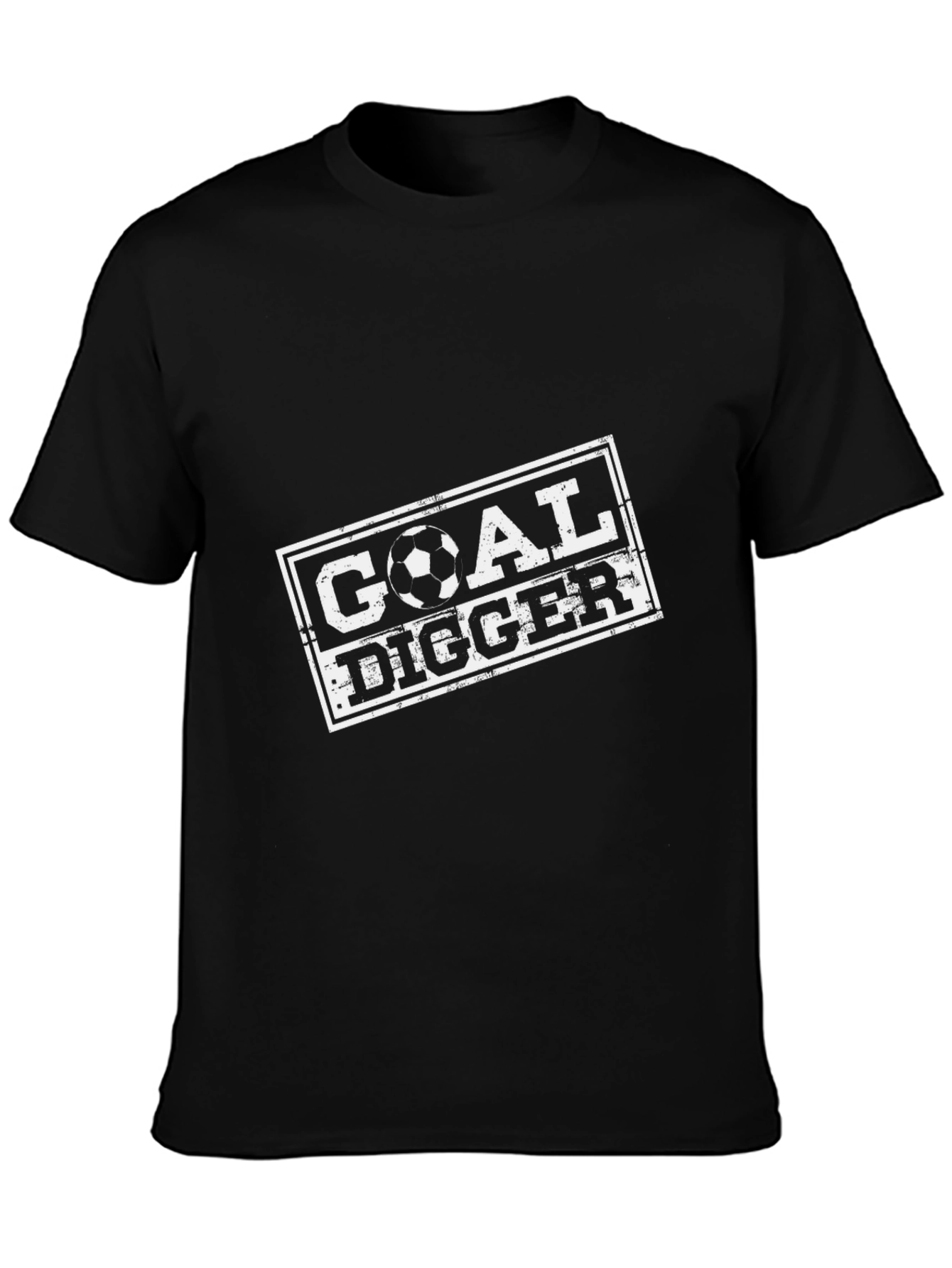 Goal Digger Soccer T-Shirt - Black Graphic Tee