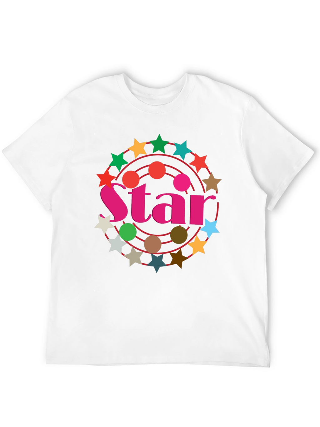 Star Circle Graphic Black T-Shirt