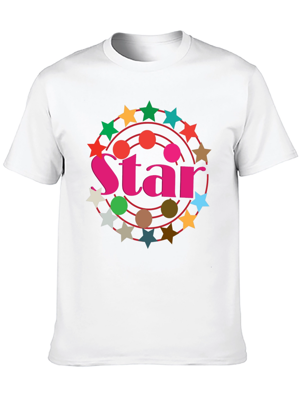 Star Circle Graphic Black T-Shirt