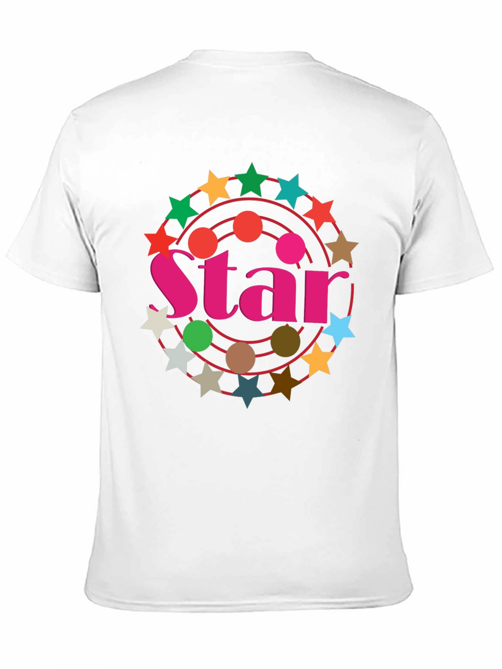 Star Circle Graphic Black T-Shirt