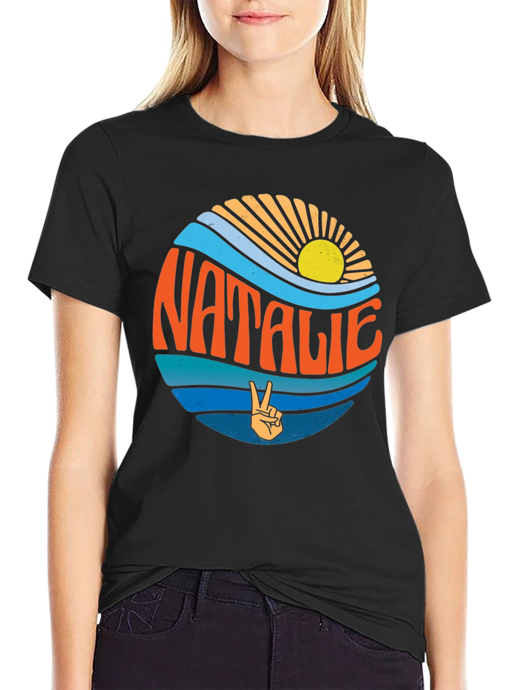 Natalie Retro Surf Style Graphic Tee