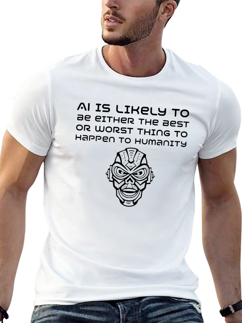 AI Humanity T-Shirt - Black