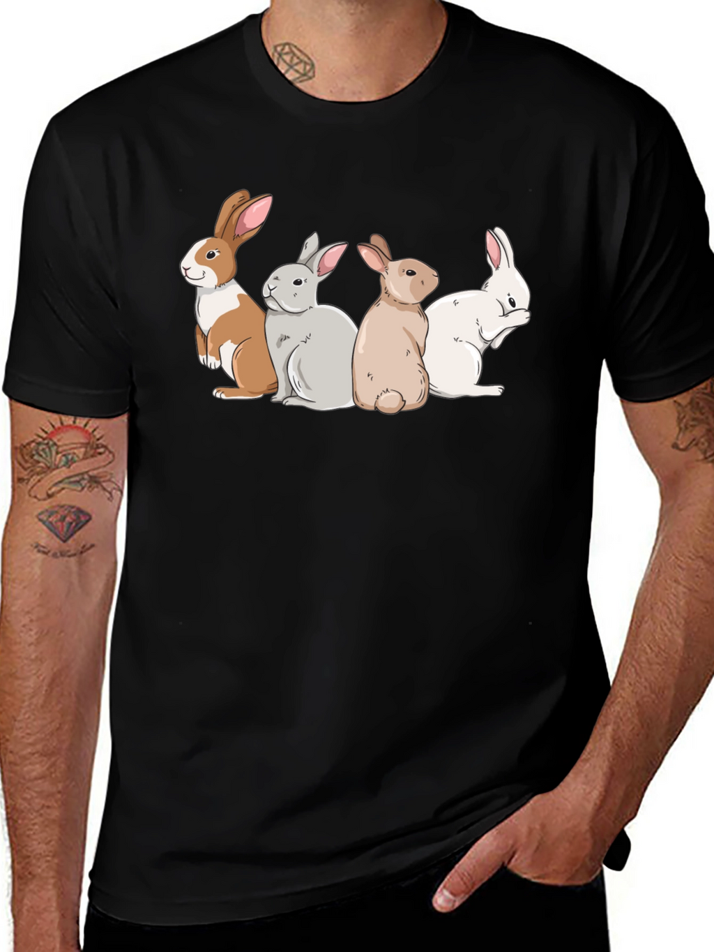 Bunny Squad Graphic Tee - Soft Cotton T-Shirt