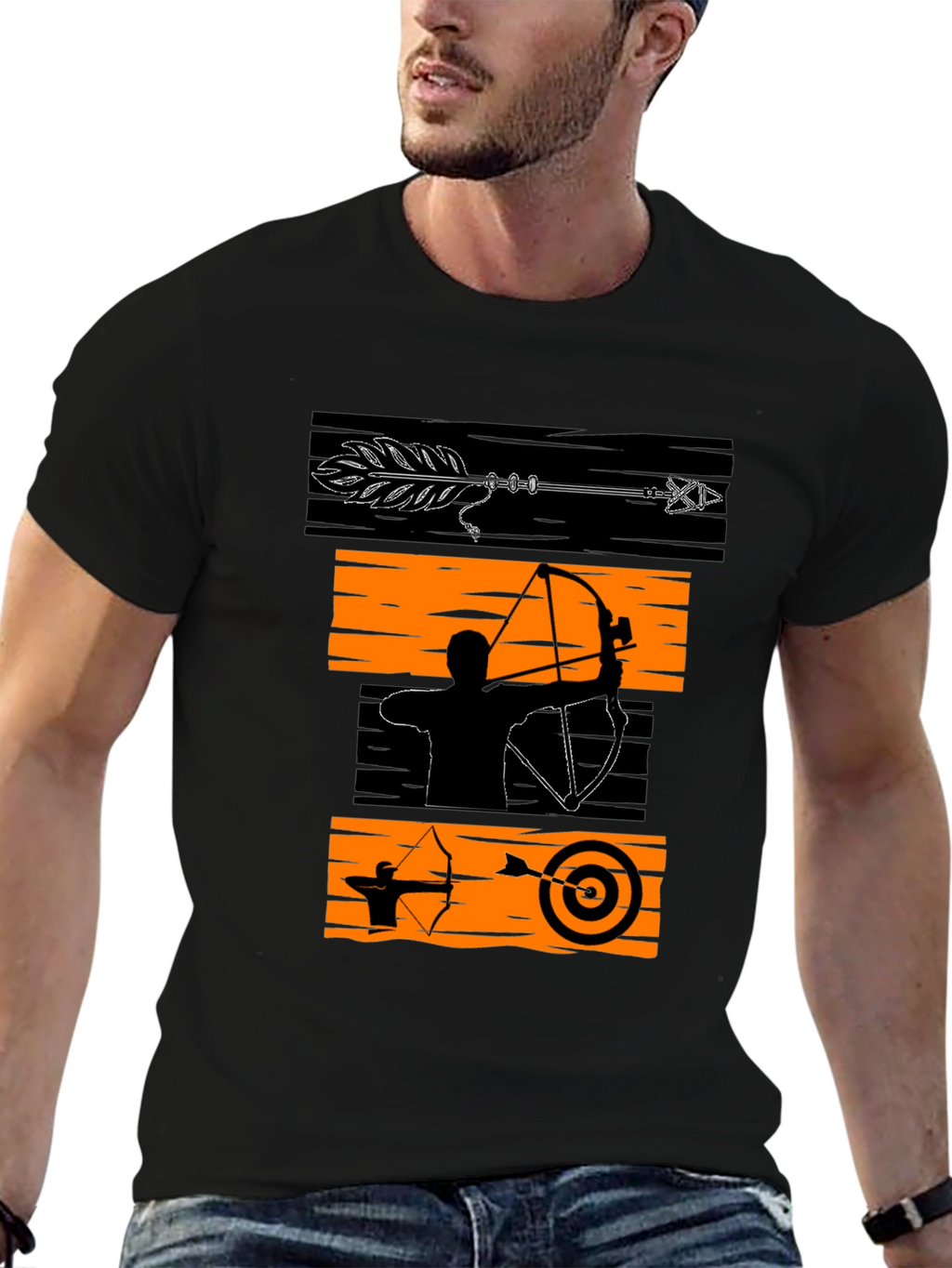 Archery Graphic Tee - Bow and Arrow Design T-Shirt