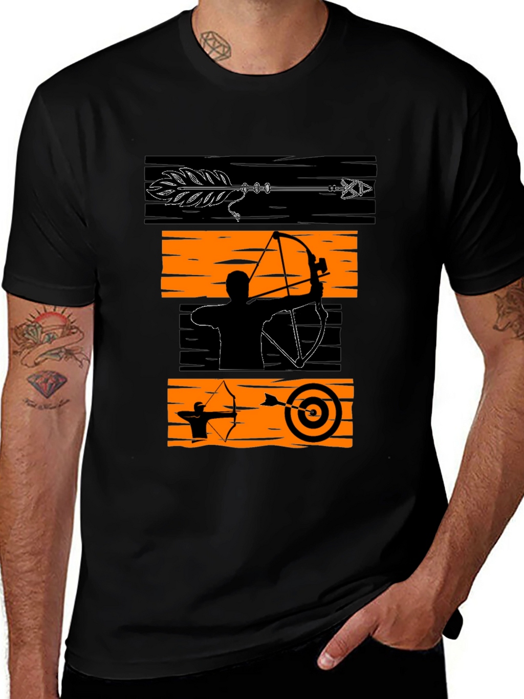 Archery Graphic Tee - Bow and Arrow Design T-Shirt