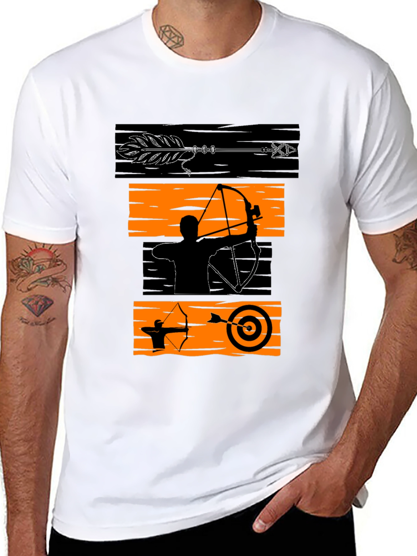 Archery Graphic Tee - Bow and Arrow Design T-Shirt