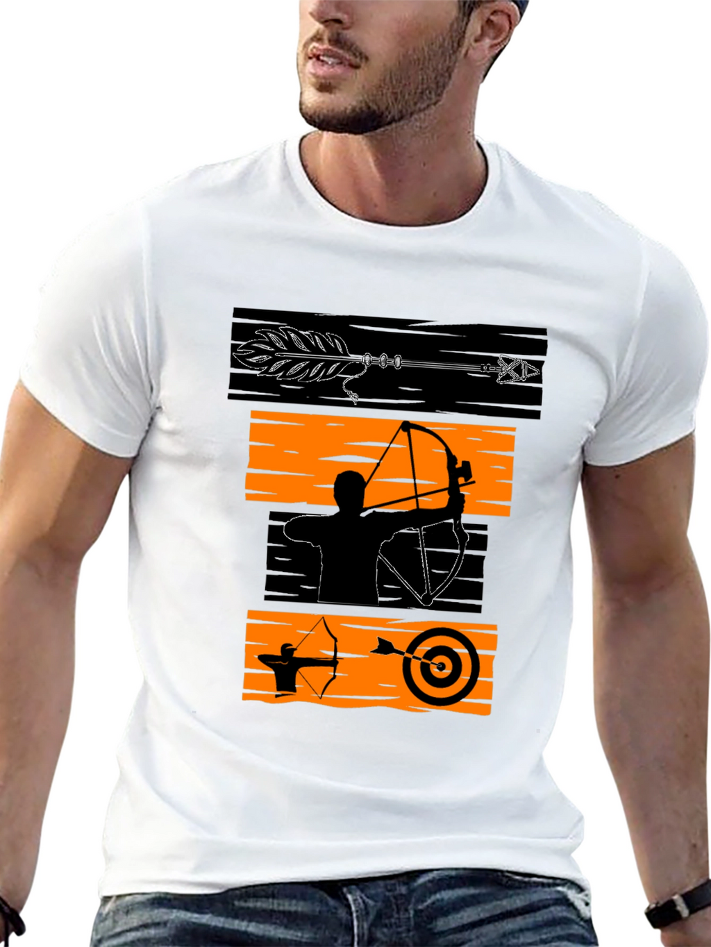Archery Graphic Tee - Bow and Arrow Design T-Shirt