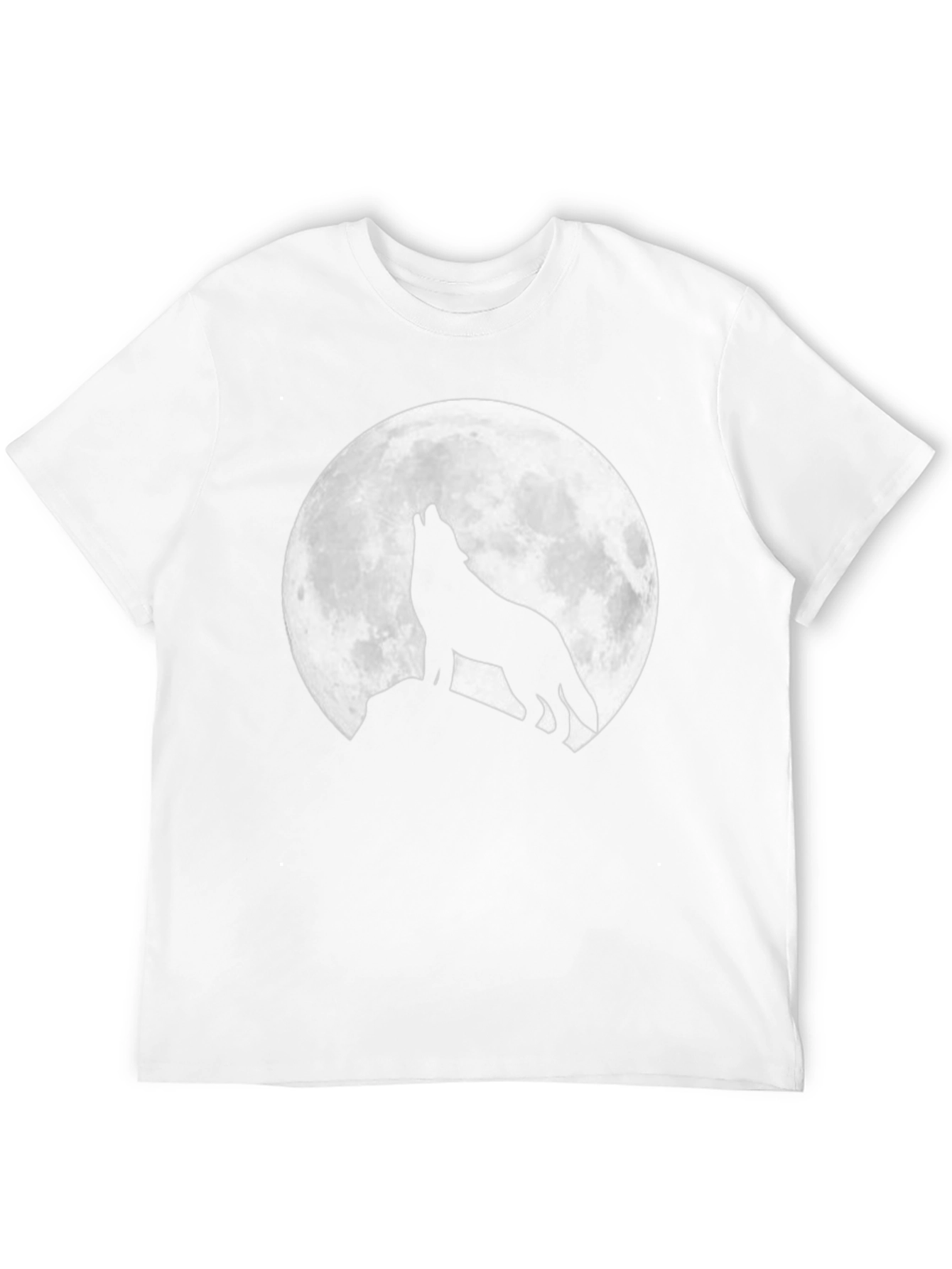 Wolf Moon Graphic Tee - Black Crew Neck T-Shirt