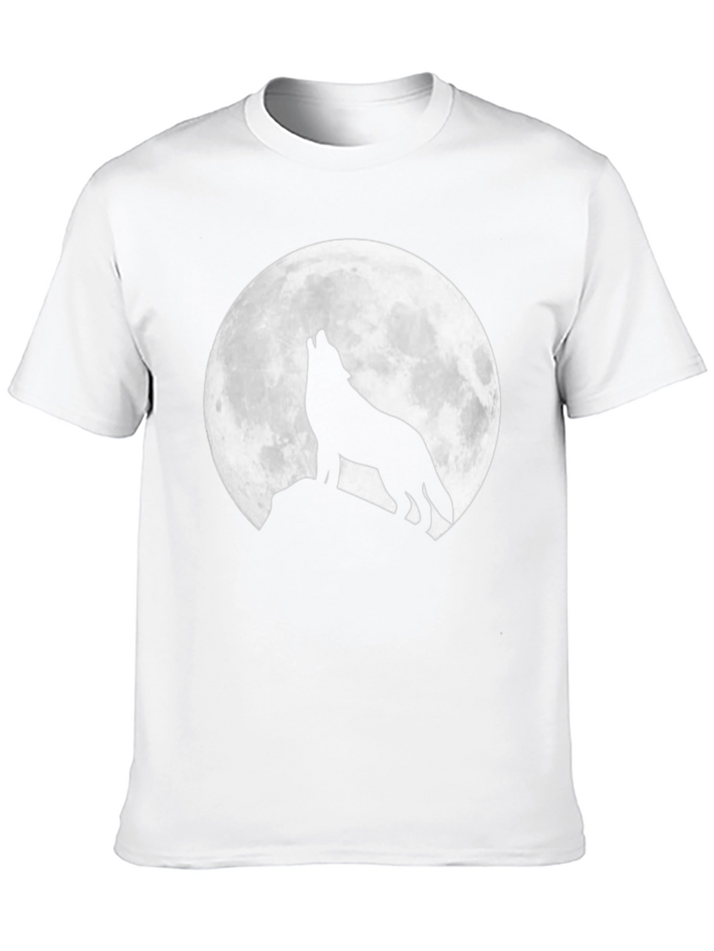 Wolf Moon Graphic Tee - Black Crew Neck T-Shirt