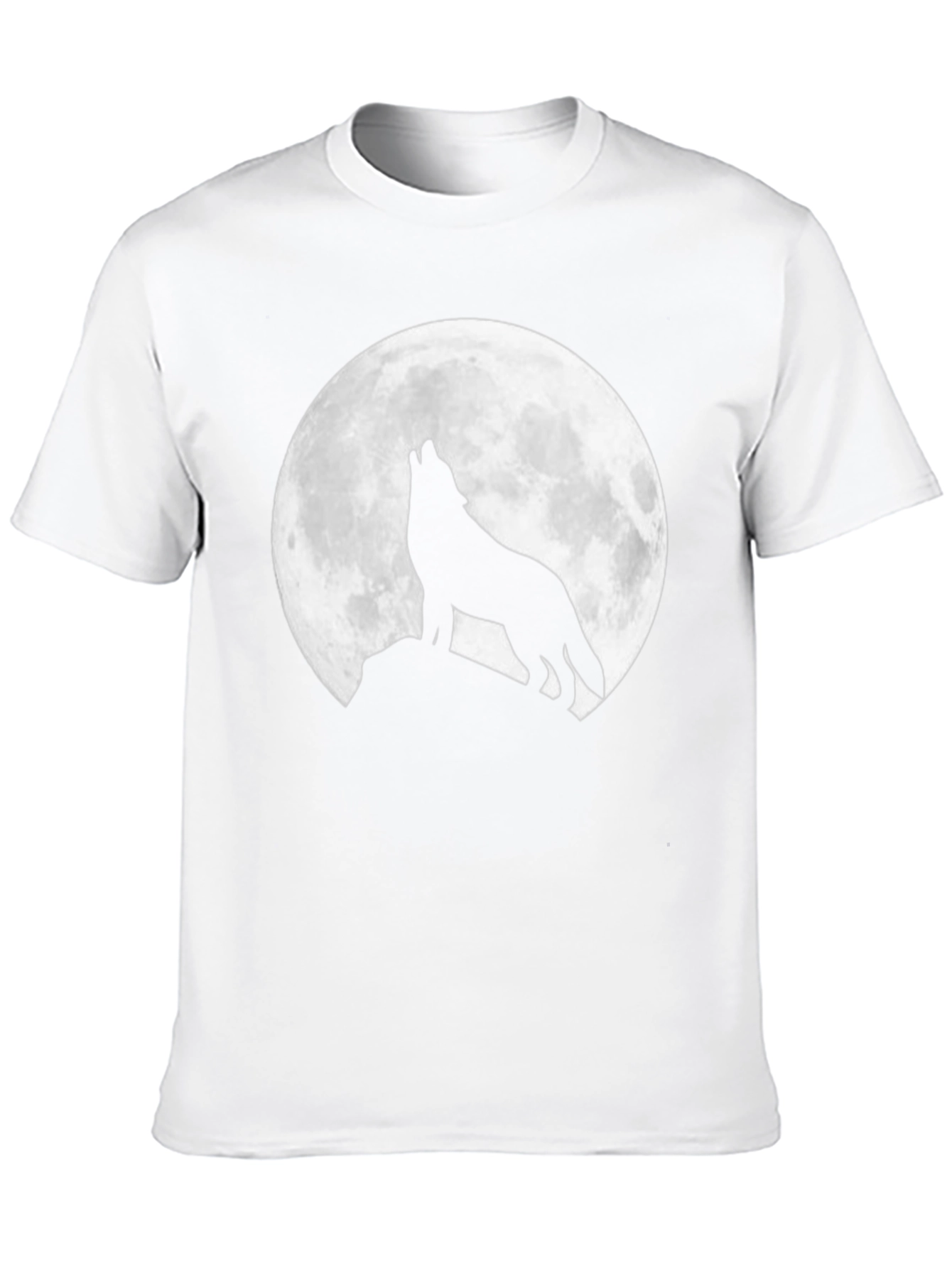 Wolf Moon Graphic Tee - Black Crew Neck T-Shirt
