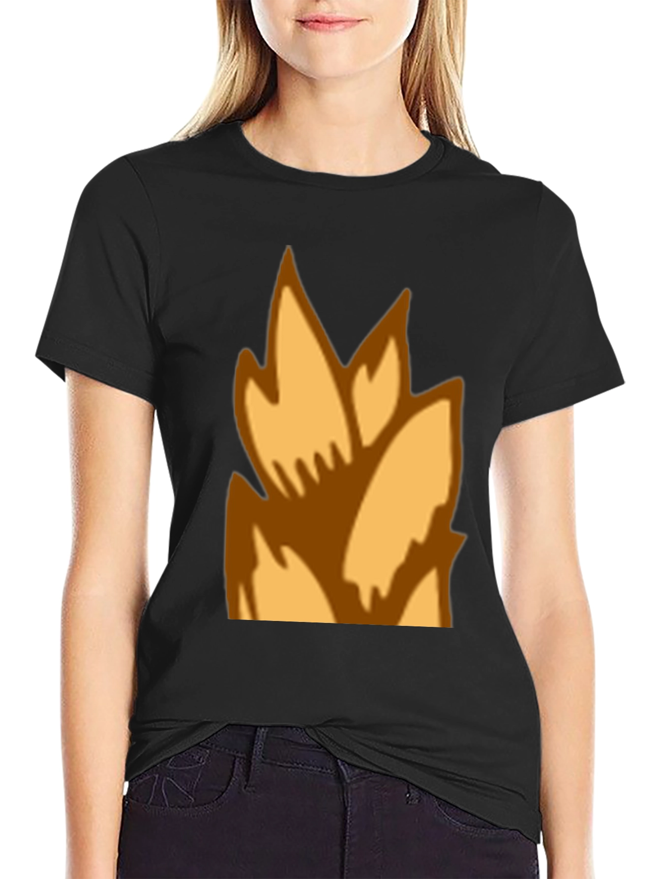 Flame Graphic Black T-Shirt - Casual Style