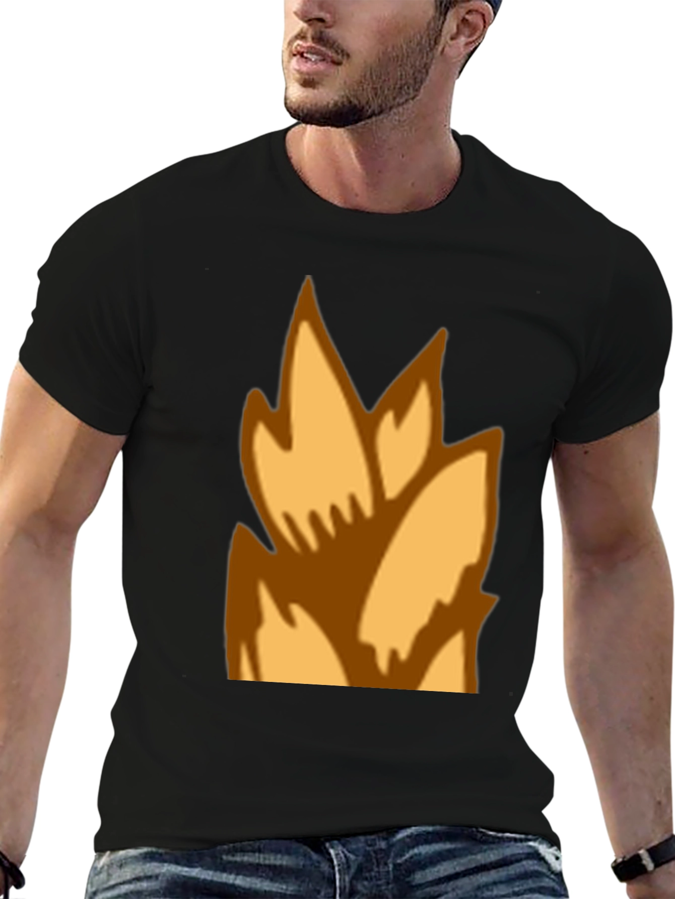 Flame Graphic Black T-Shirt - Casual Style