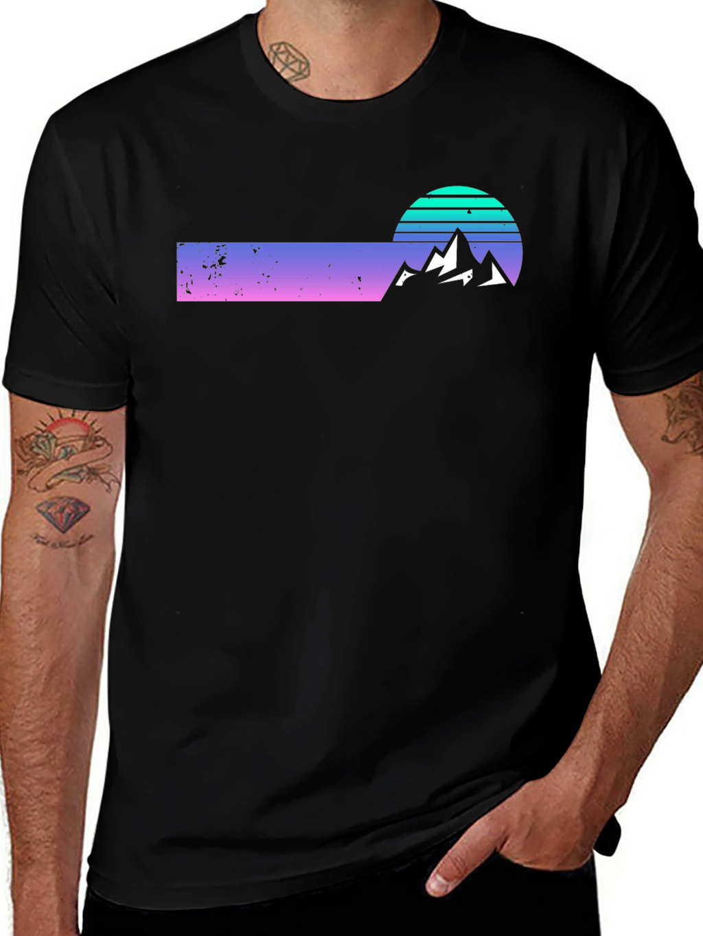 Retro Sunset Mountain Tee