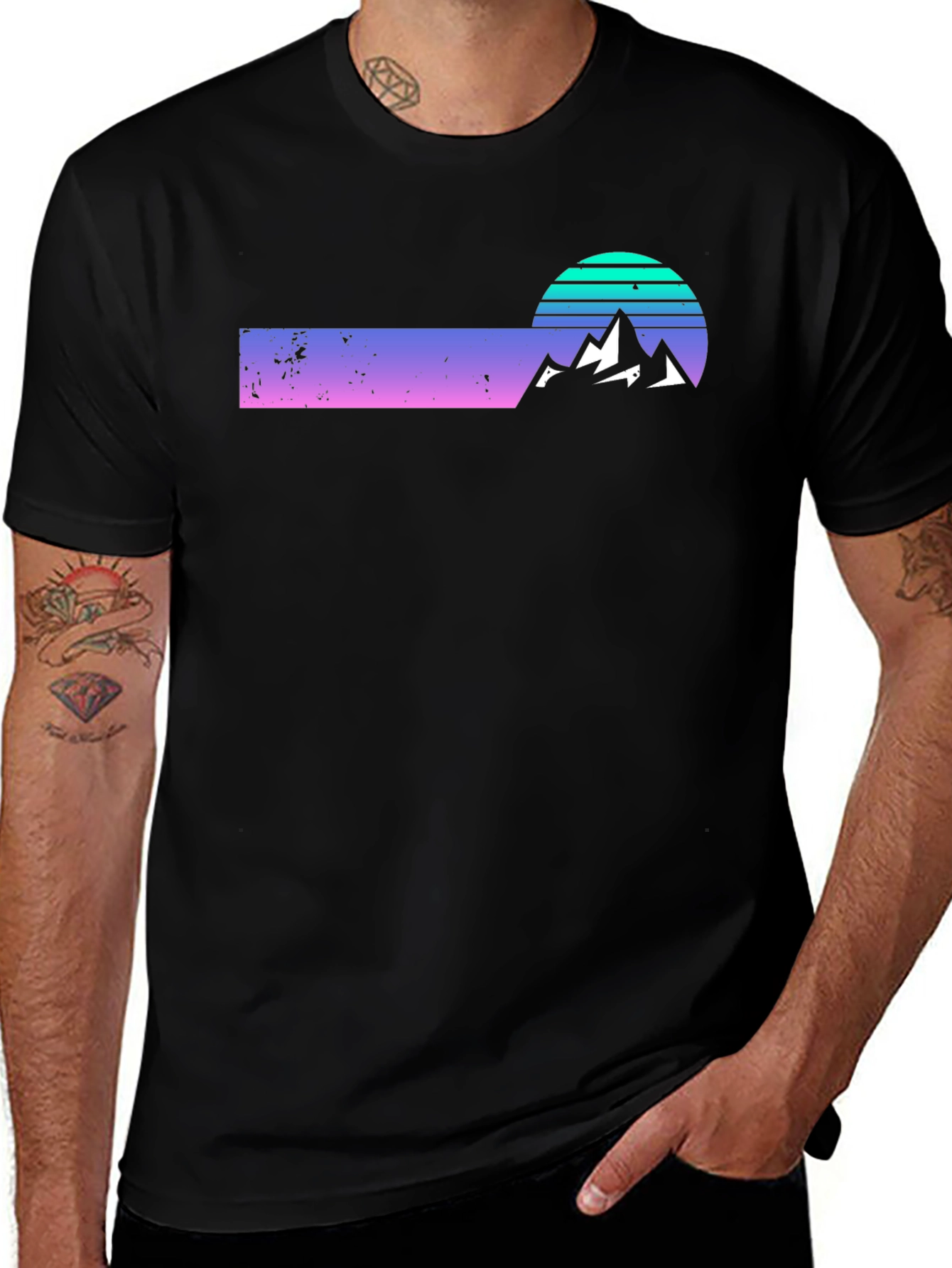 Retro Sunset Mountain Tee