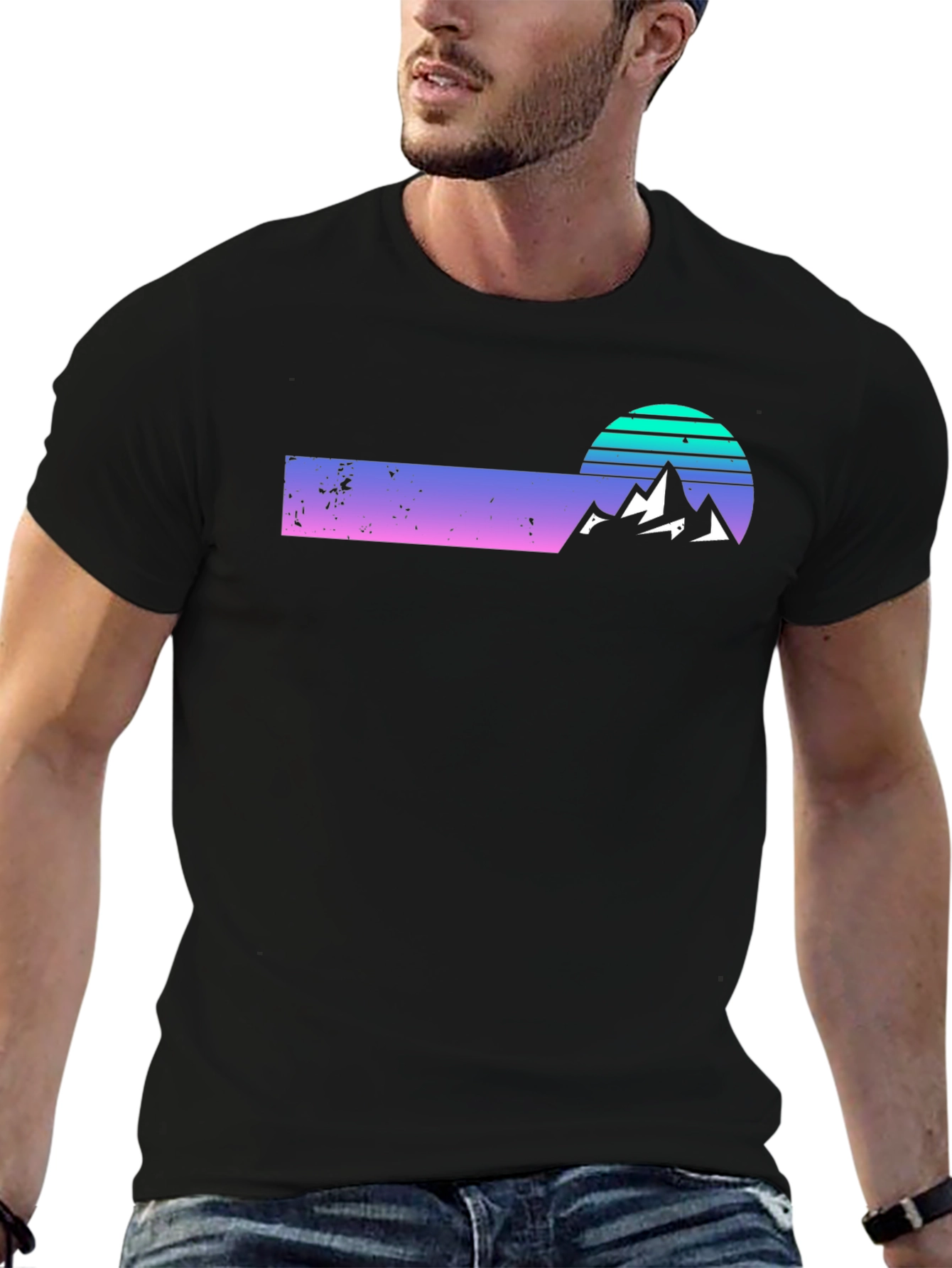Retro Sunset Mountain Tee