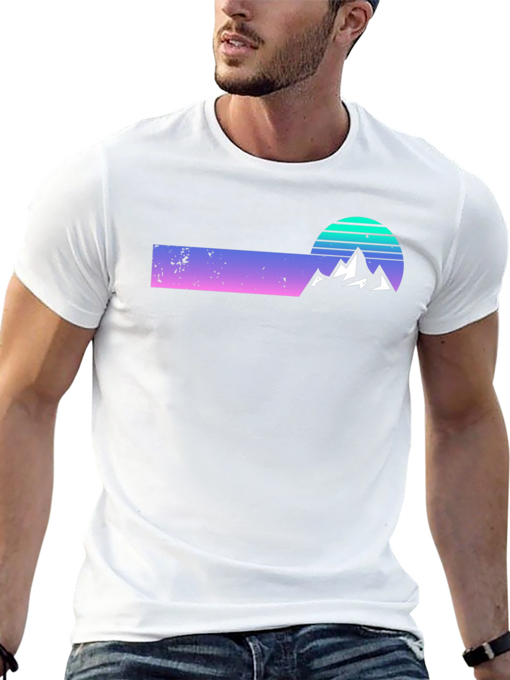 Retro Sunset Mountain Tee