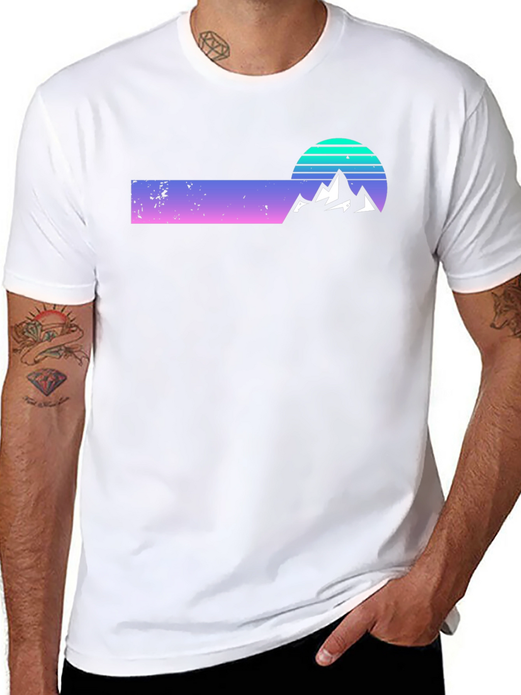 Retro Sunset Mountain Tee
