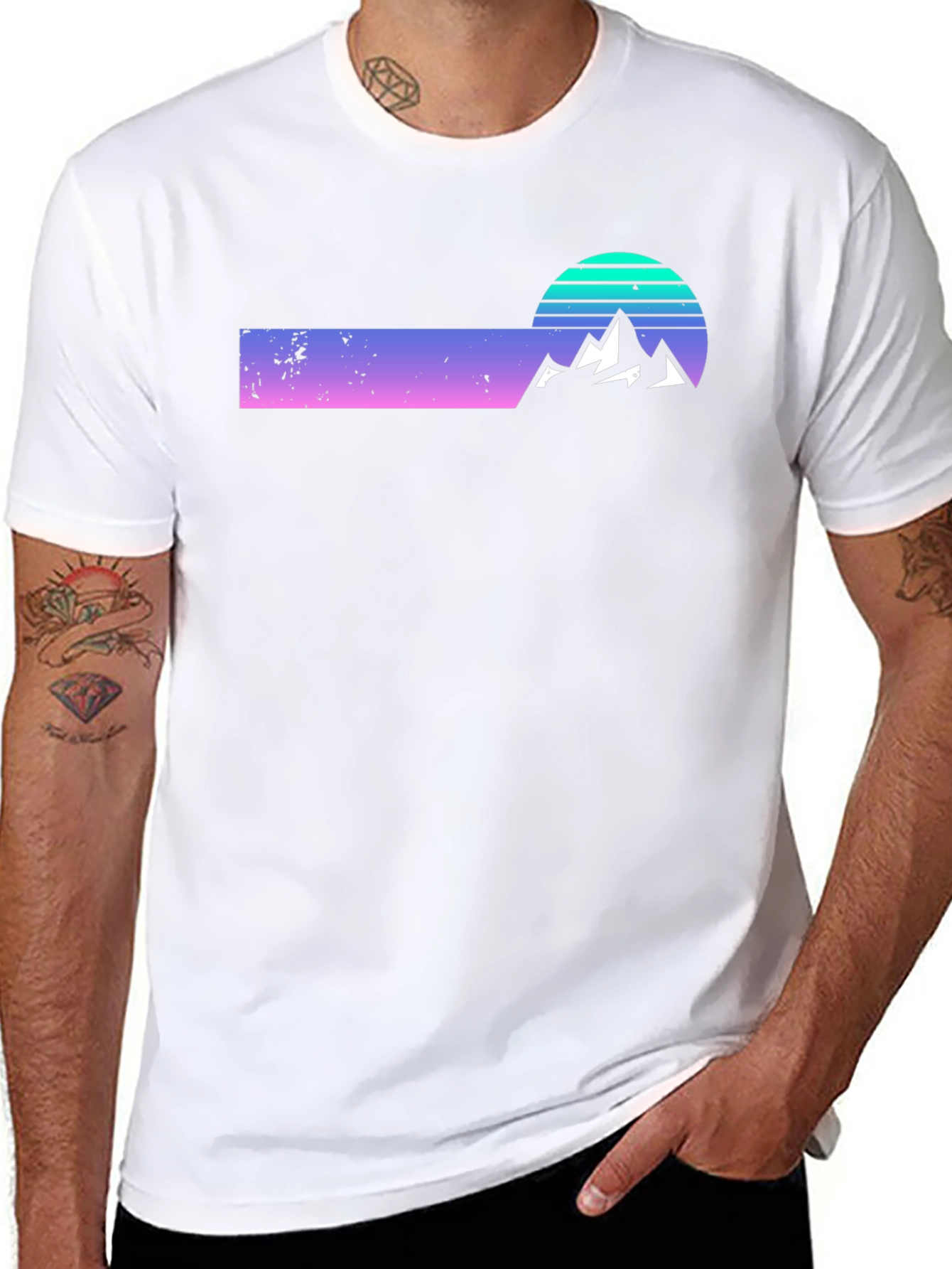 Retro Sunset Mountain Tee