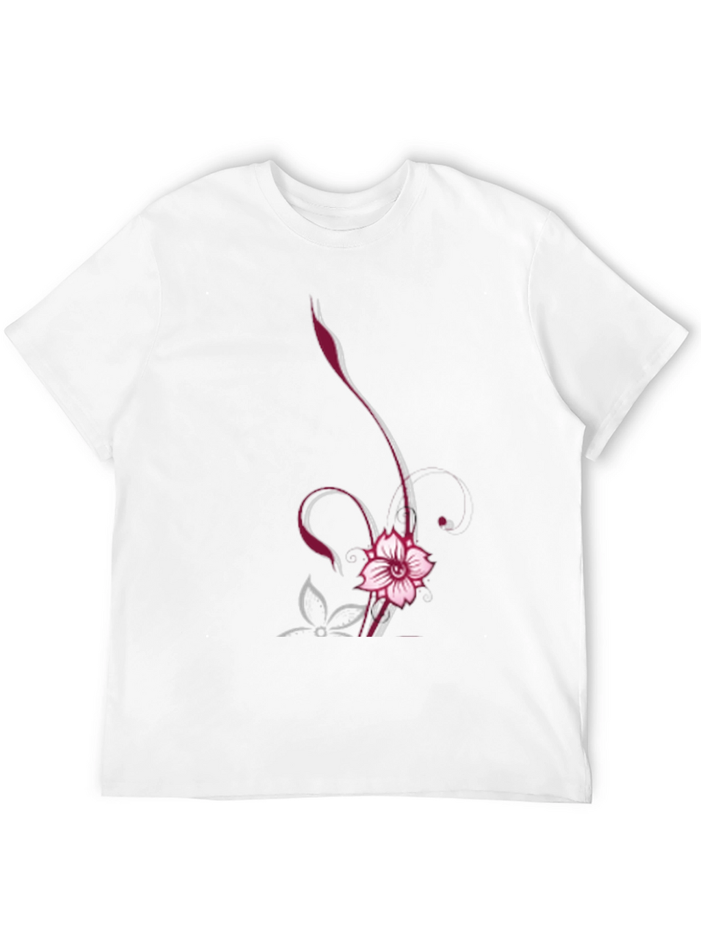 Floral Vine Graphic Black Tee