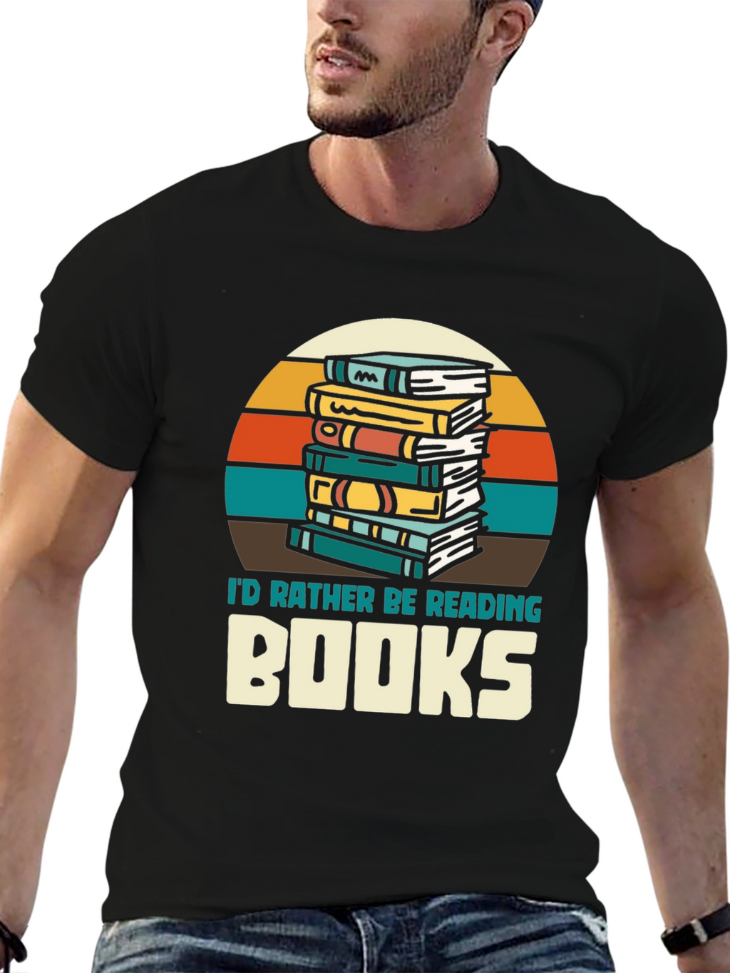 Retro Reading T-Shirt - Id Rather Be Reading Books