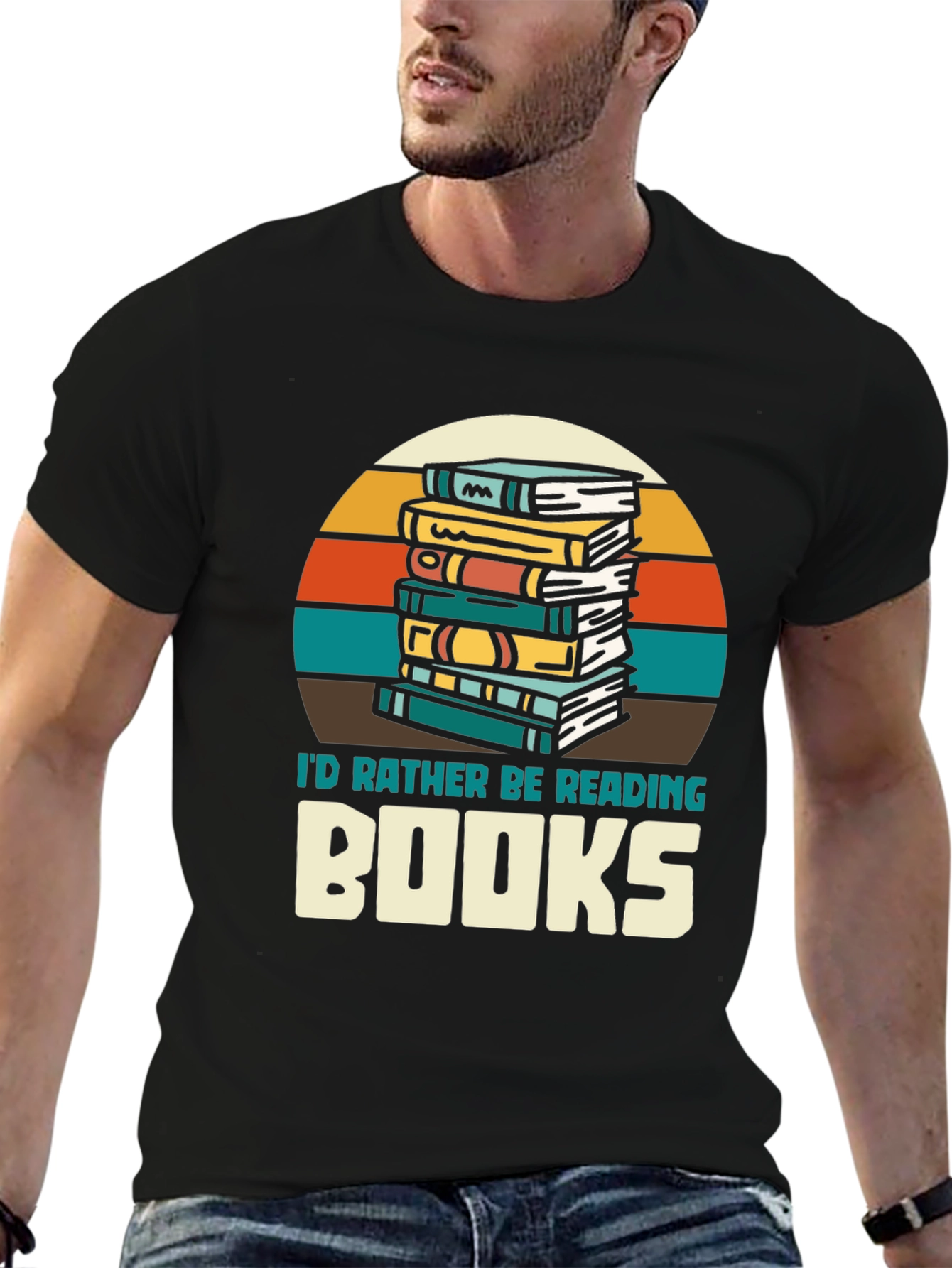 Retro Reading T-Shirt - Id Rather Be Reading Books