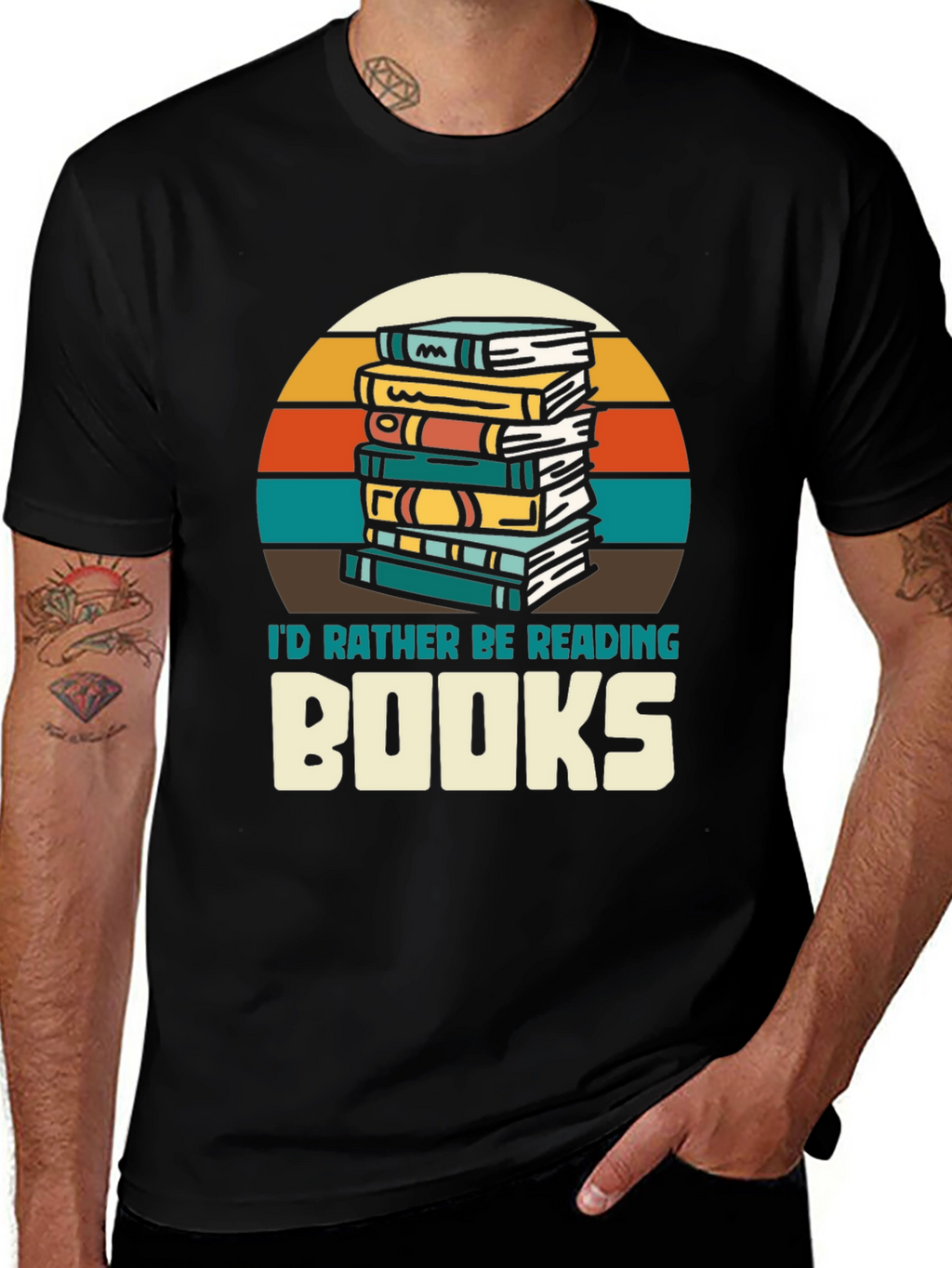 Retro Reading T-Shirt - Id Rather Be Reading Books