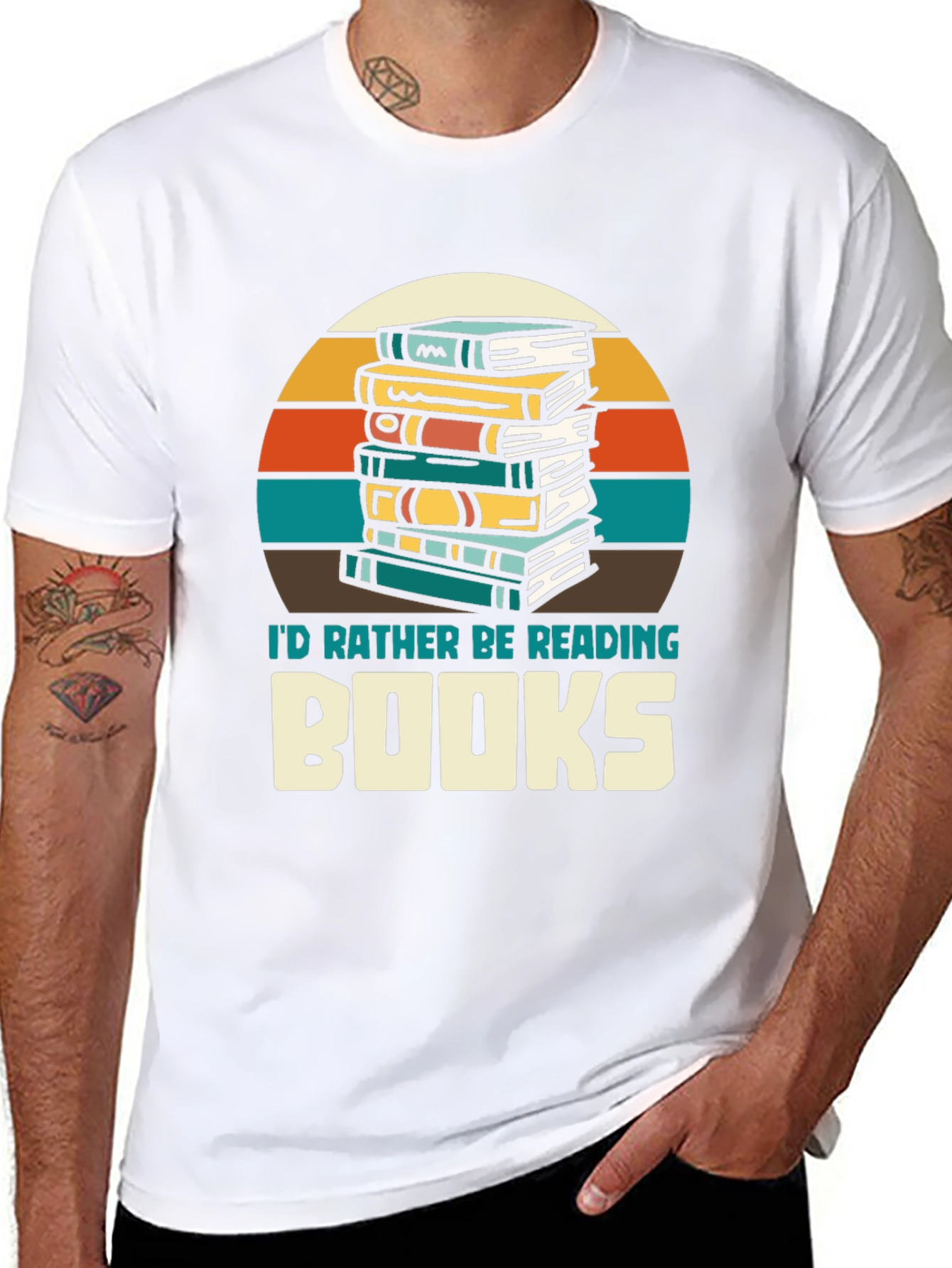 Retro Reading T-Shirt - Id Rather Be Reading Books