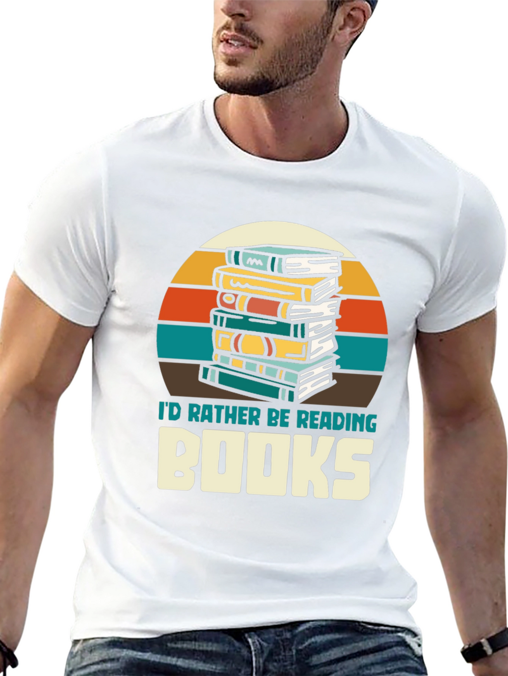 Retro Reading T-Shirt - Id Rather Be Reading Books