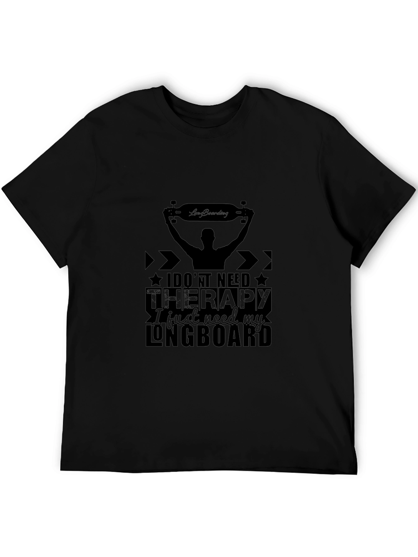 Longboard Therapy T-Shirt - Ride More Worry Less!