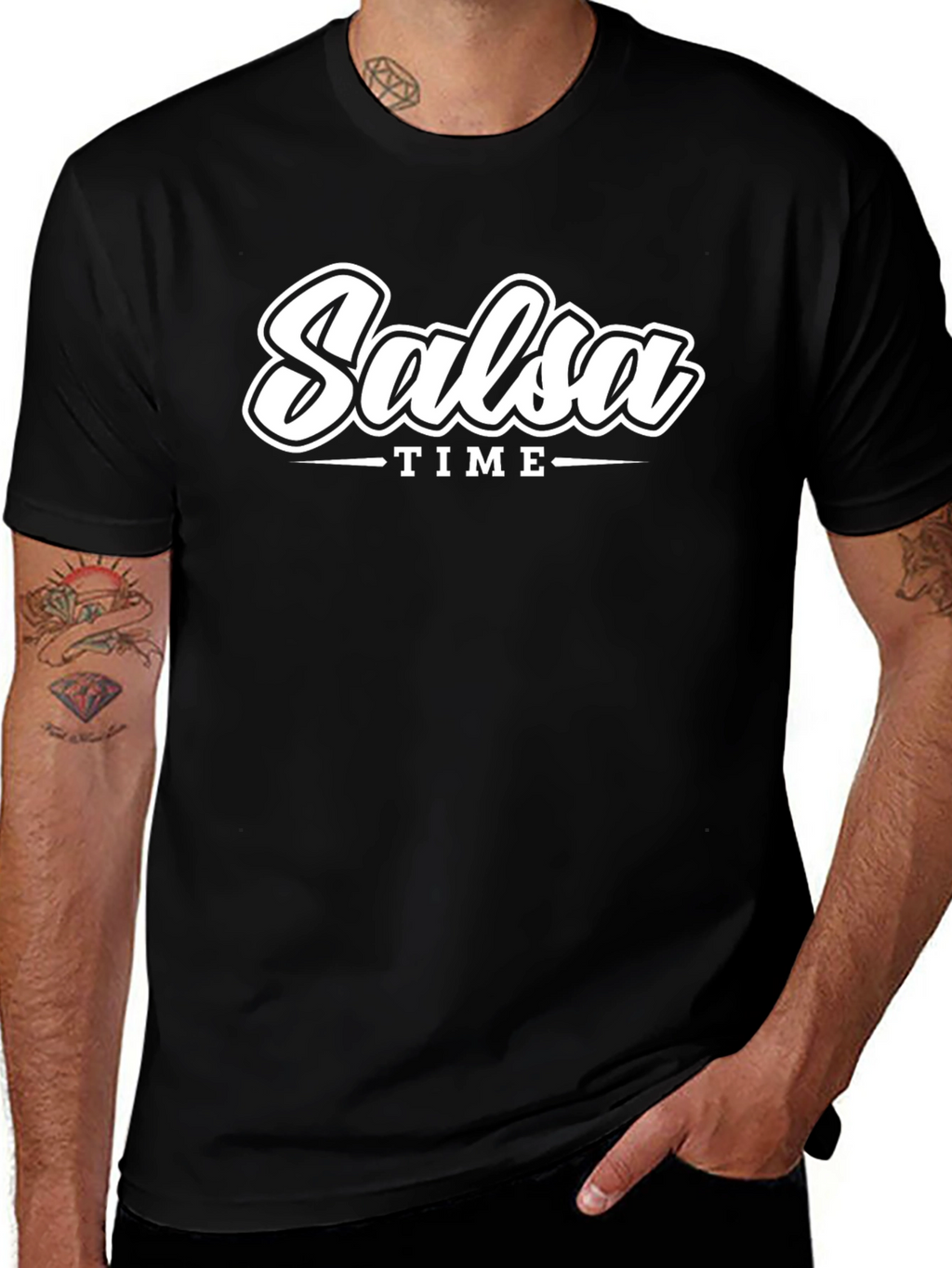 Salsa Time Graphic Tee - Black