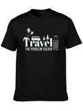 Travel The Problem Solver Black T-Shirt