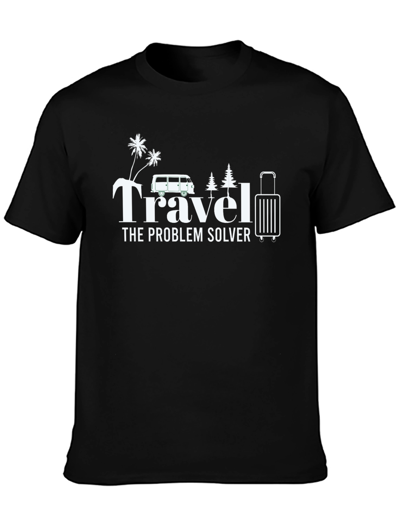 Travel The Problem Solver Black T-Shirt