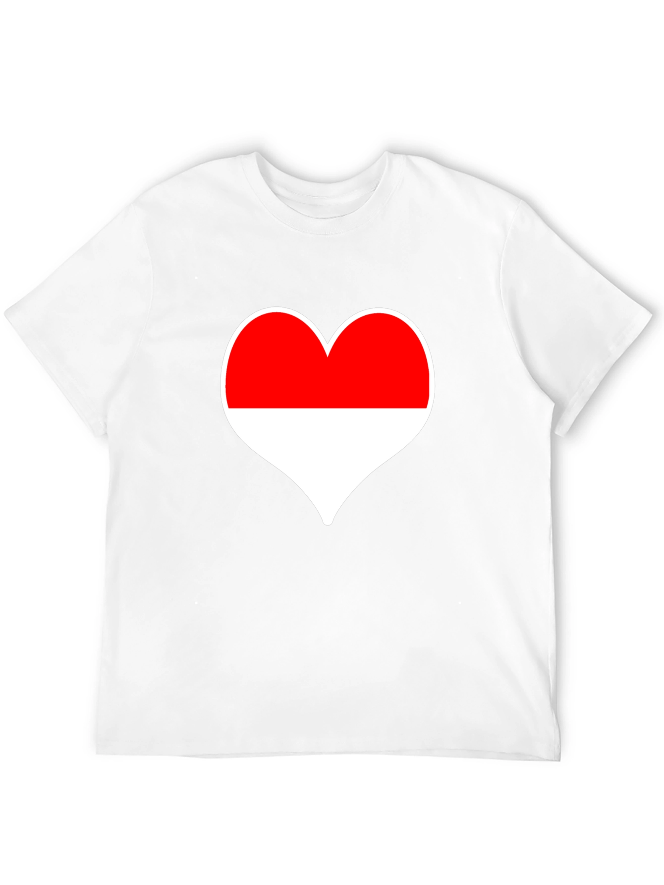 Love Indonesia T-Shirt - Black Heart Design