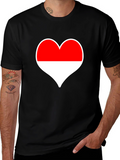 Love Indonesia T-Shirt - Black Heart Design