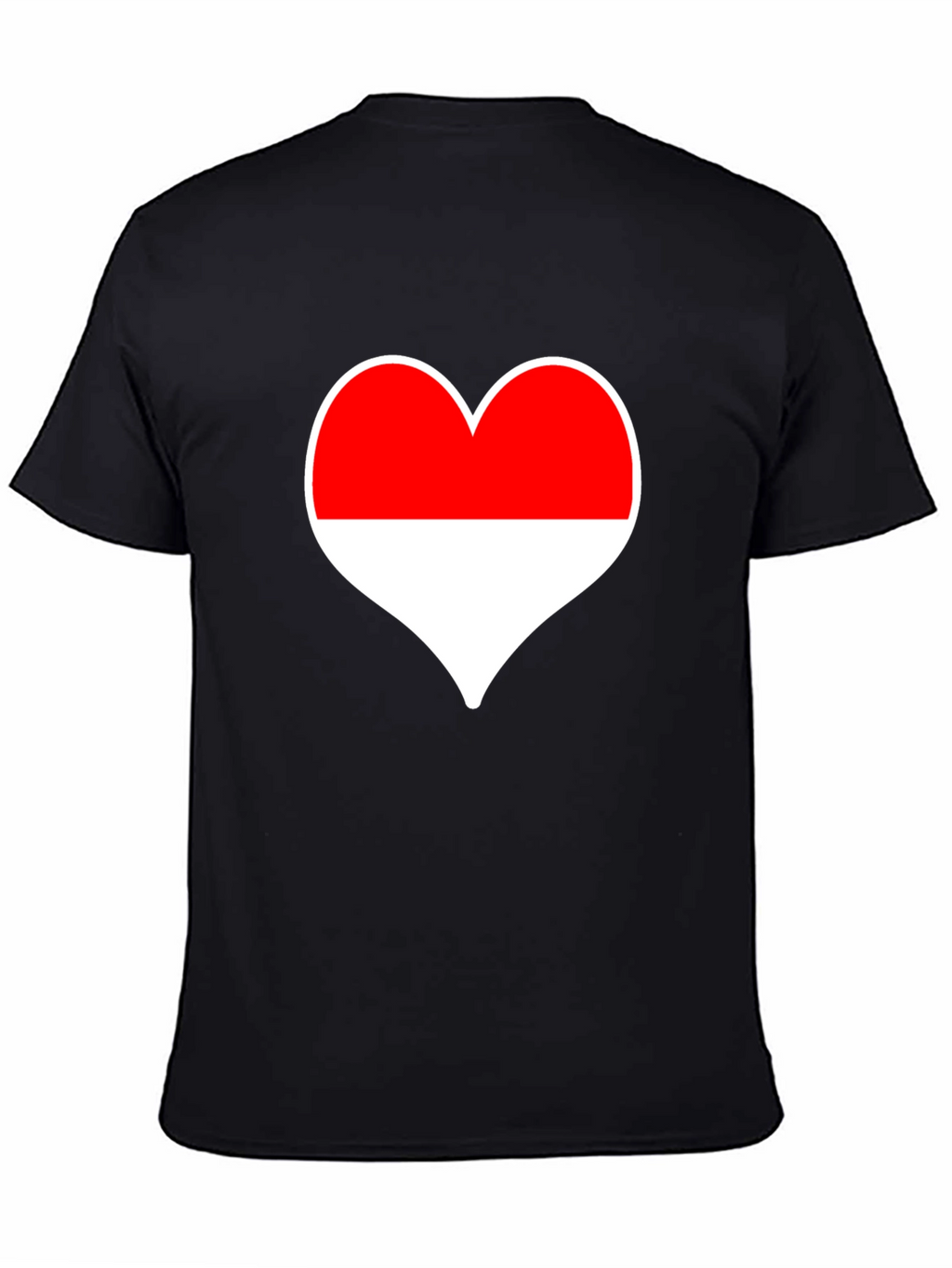 Love Indonesia T-Shirt - Black Heart Design