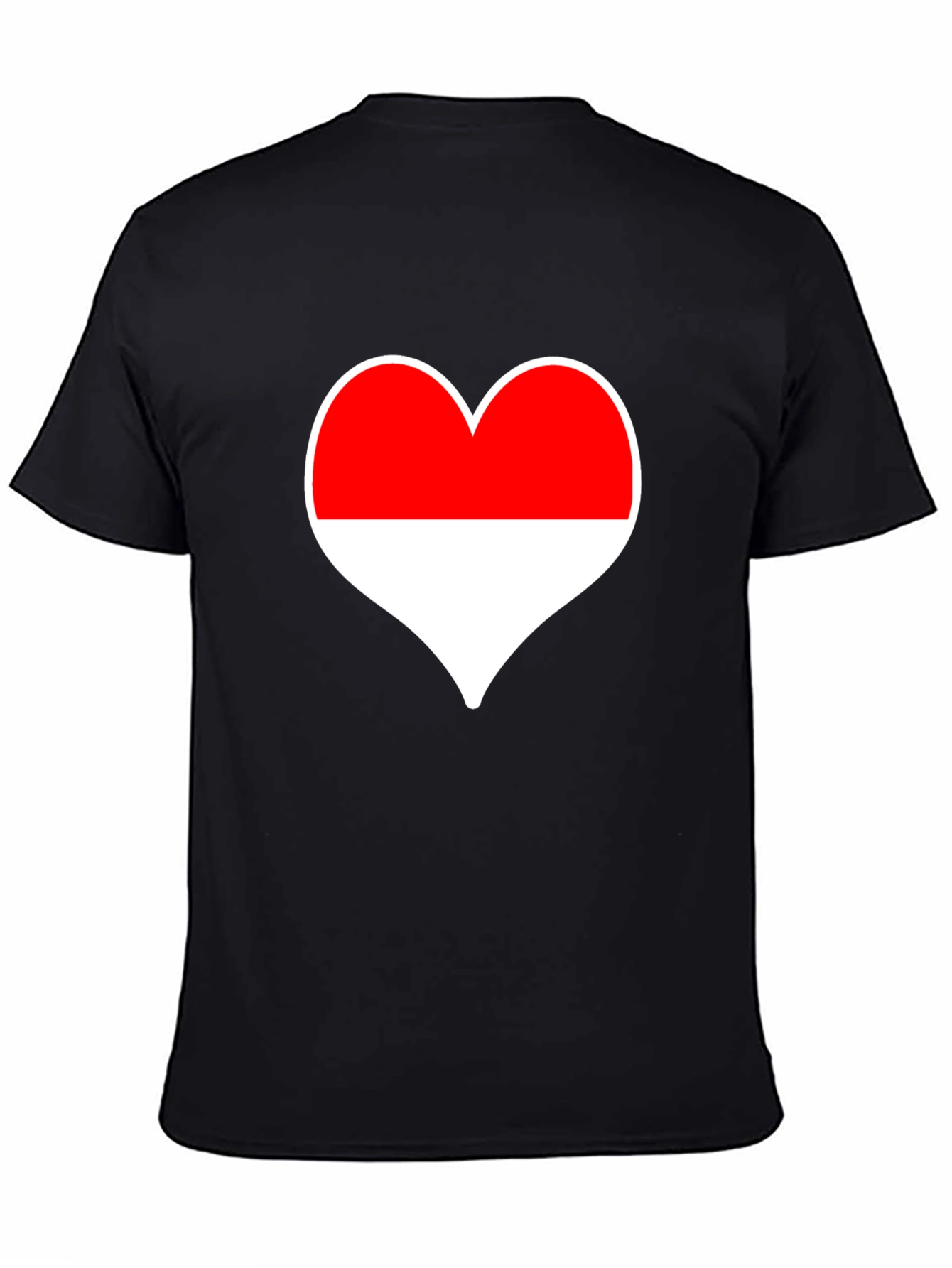 Love Indonesia T-Shirt - Black Heart Design