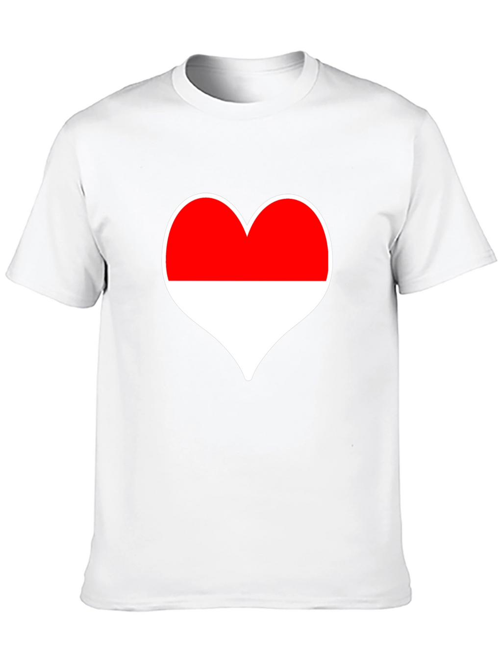 Love Indonesia T-Shirt - Black Heart Design