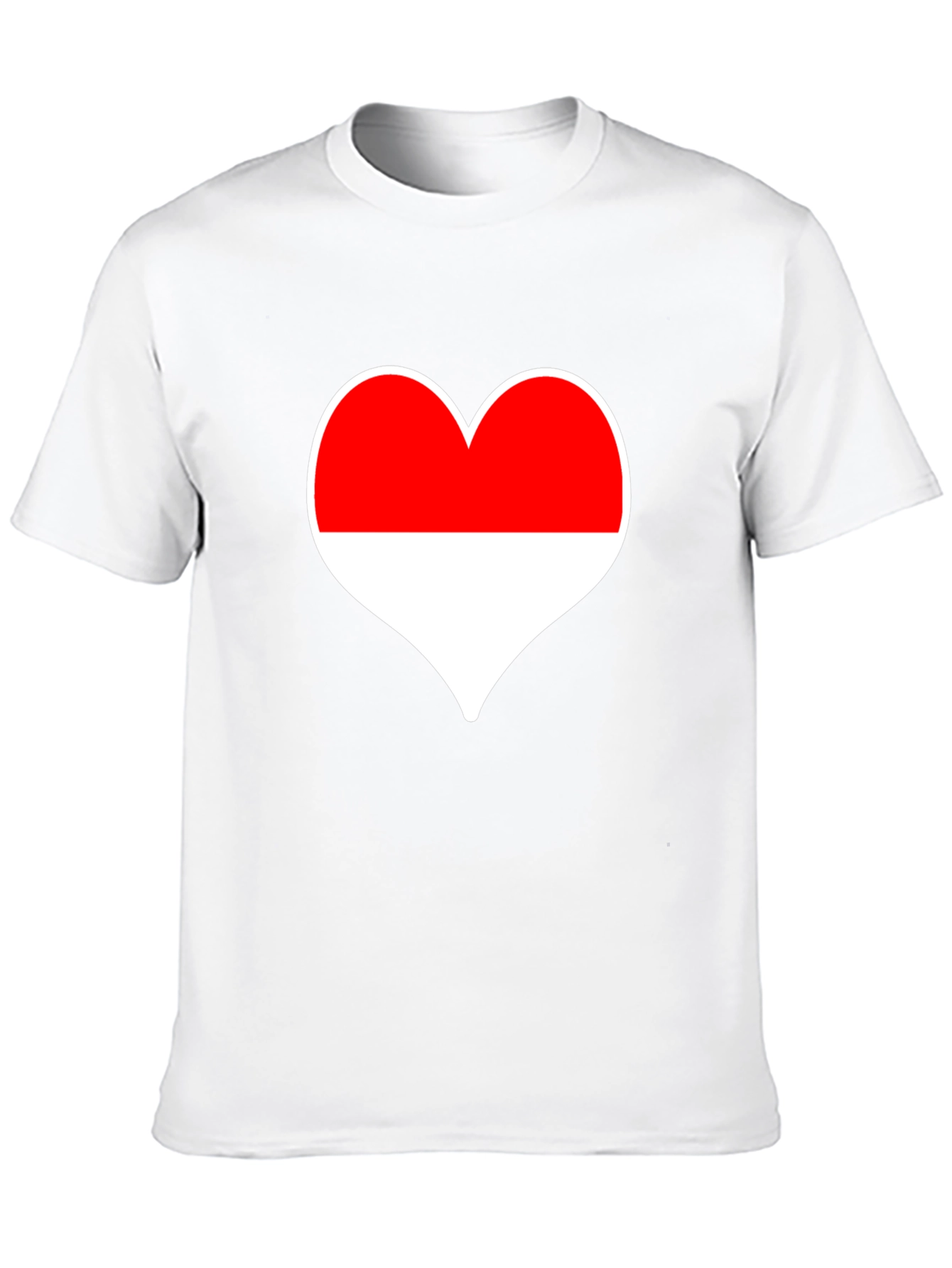 Love Indonesia T-Shirt - Black Heart Design