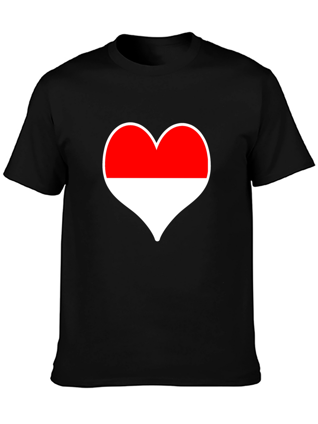 Love Indonesia T-Shirt - Black Heart Design