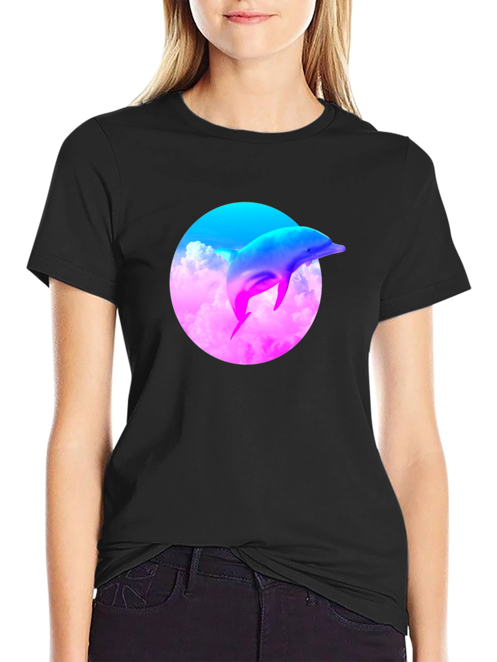 Vaporwave Dolphin T-Shirt