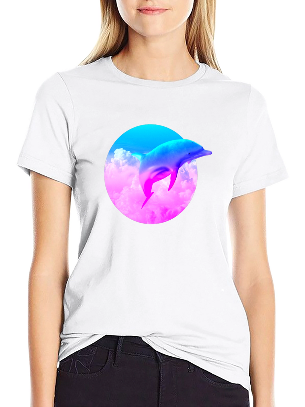 Vaporwave Dolphin T-Shirt
