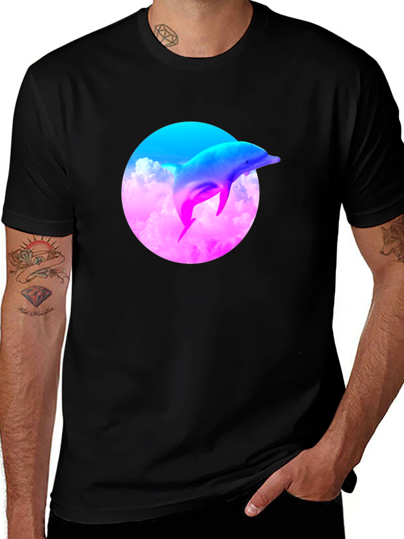 Vaporwave Dolphin T-Shirt