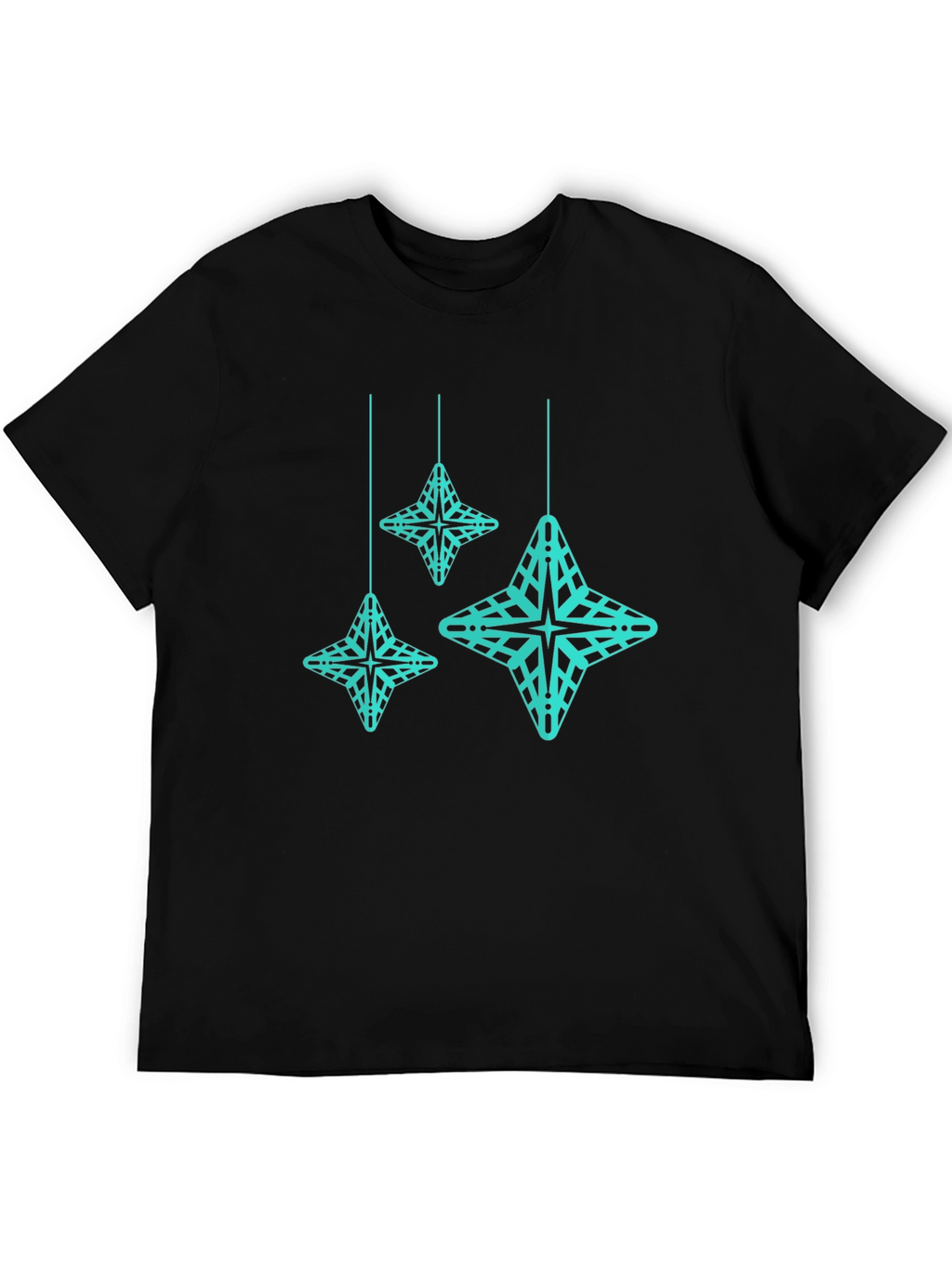 Geometric Star Tee - Modern Black T-Shirt