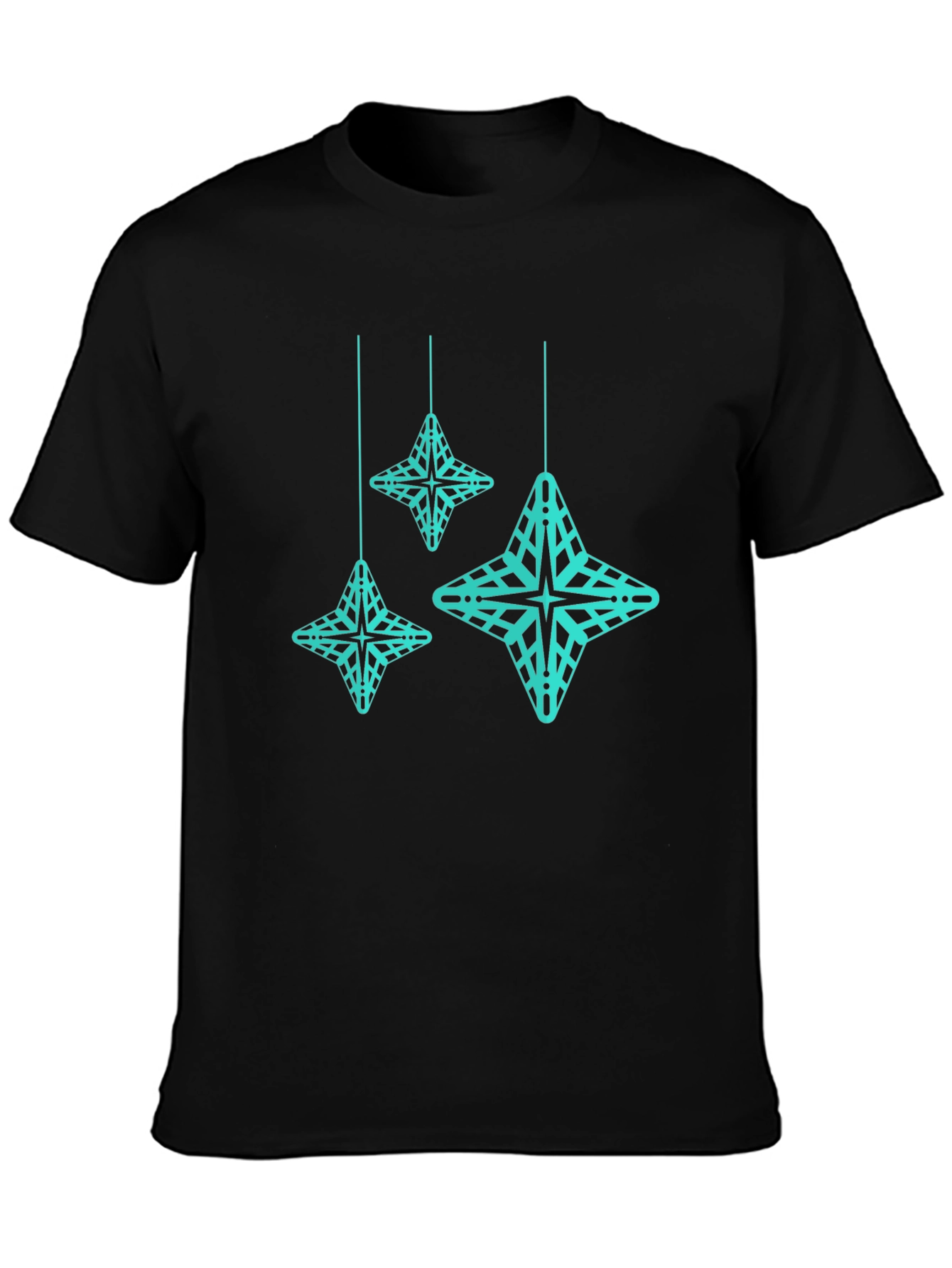 Geometric Star Tee - Modern Black T-Shirt