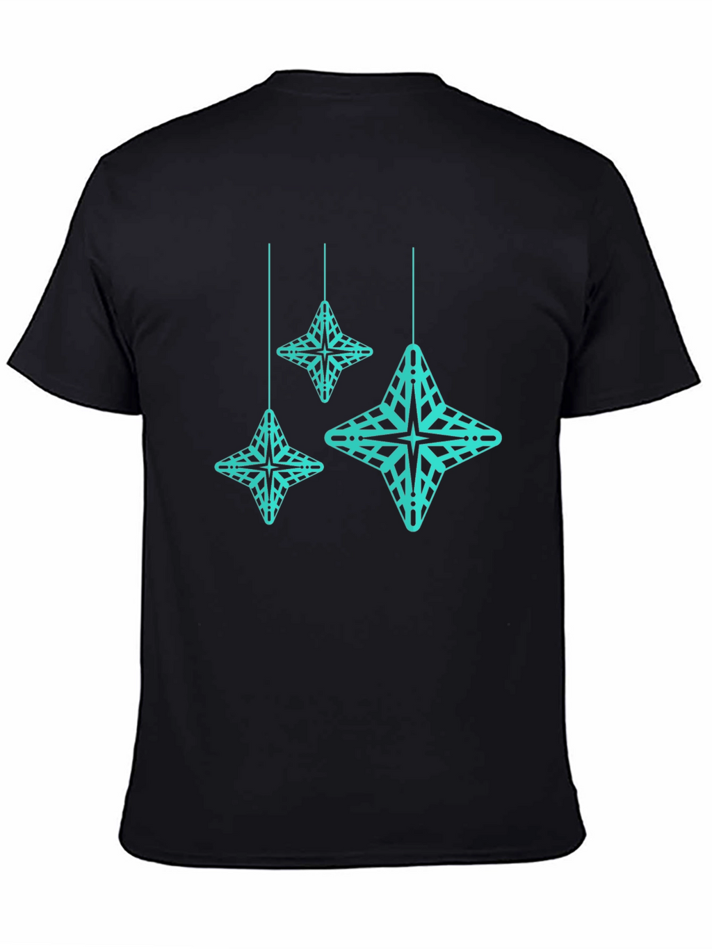 Geometric Star Tee - Modern Black T-Shirt
