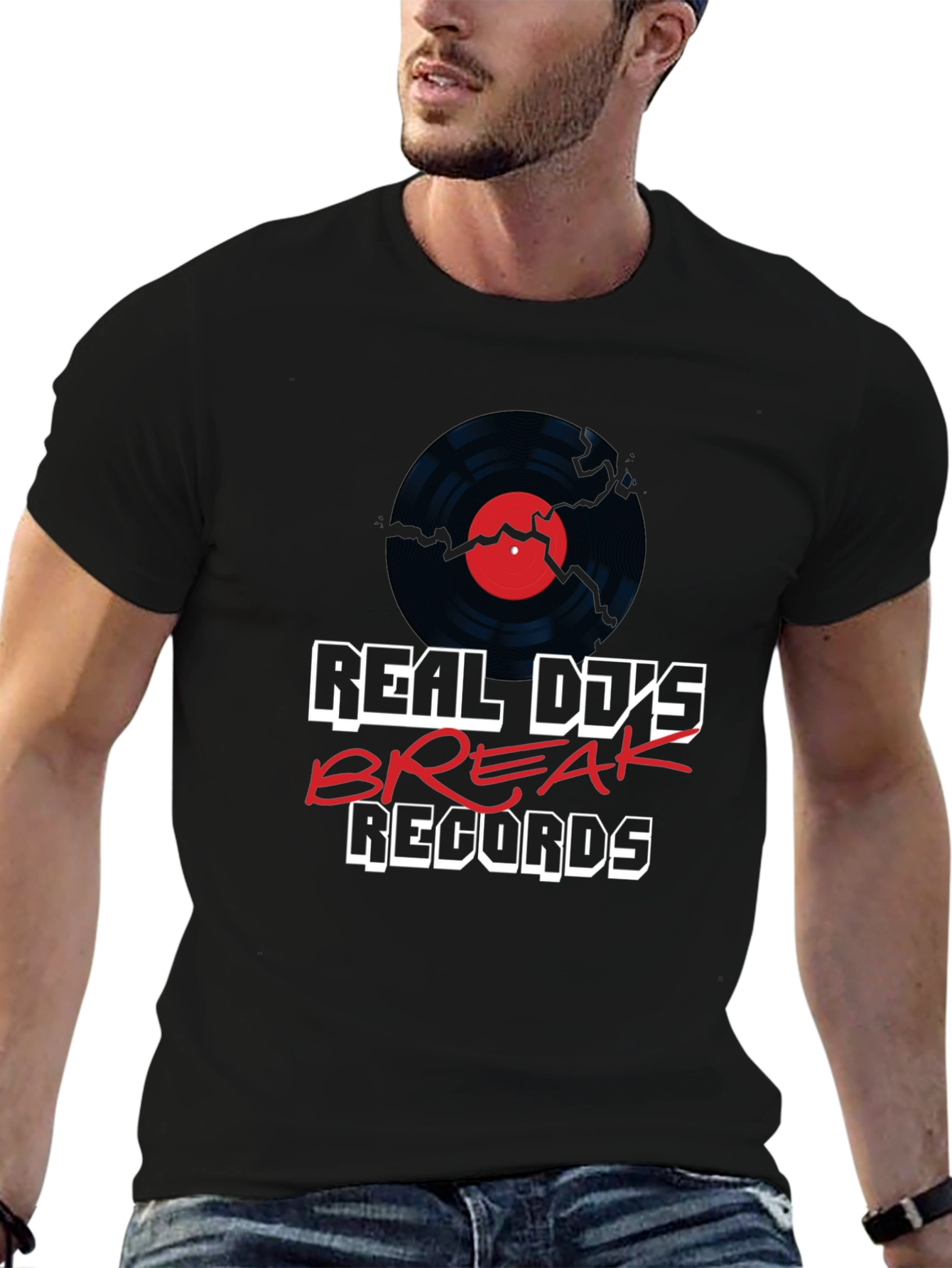 Real DJs Break Records Graphic Tee
