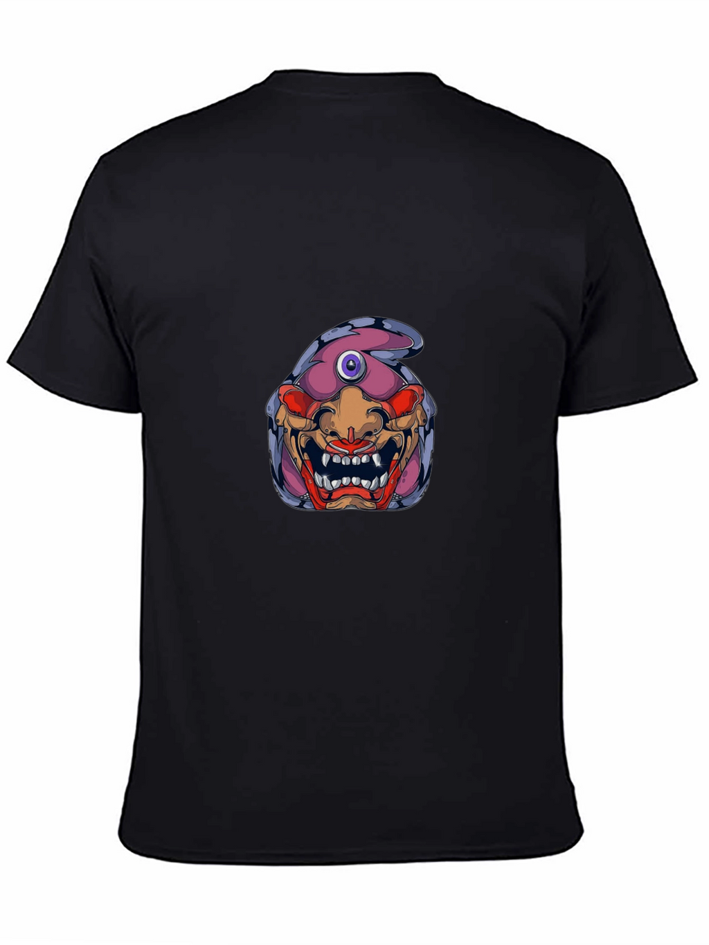Monster Graphic Print Black T-Shirt